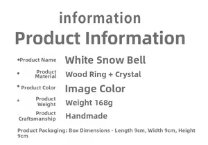 Detailed specifications of handmade crystal wind chime including 168g weight and 9cm size