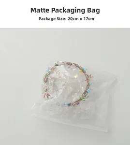 Frosted packaging bag for Tree of Life dream catcher with dimensions 20cm by 17cm