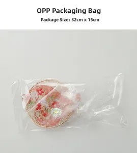 Handmade Tree of Life crystal pendant with red flowers in clear OPP packaging