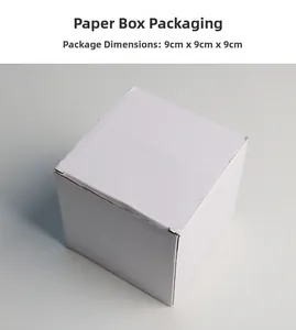 Caja embalaje de papel blanco para carillones metálicos dimensiones 9x9x9cm elegante