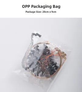 Détail du pendentif arbre de vie en obsidienne noire dans son sachet OPP protecteur