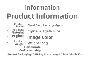 Specifications for handmade cloud pumpkin crystal and agate slice wall hanging decor