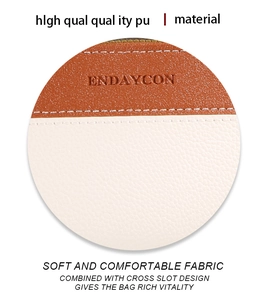 Detail van PU-leer met lychee-textuur van de portemonnee met contrasterende stiksels