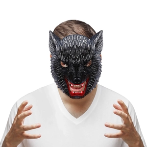 Realistisch Wolf Masker Voor Halloween Carnaval Feest PU-schuim Bloederige Tanden Wolf Hoofd Masker Kostuum Accessoires