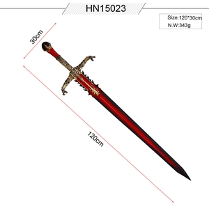 120cm Dark Elf simulation longsword PU prop for cosplay in red and black design
