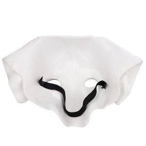 Masque de dalmatien blanc avec sangle élastique pour cosplay et soirées festives
