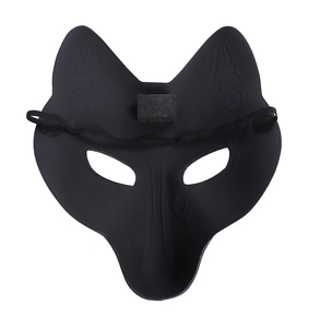 Detail view of fox mask back showing elastic strap and soft nose foam cushion