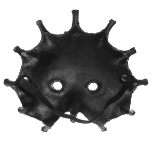 Black scary virus mask for Halloween cosplay with jagged edges and elastic strap