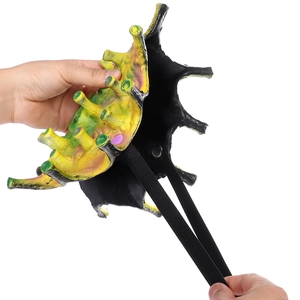 Creepy virus monster mask for Halloween with flexible elastic band and green tentacles
