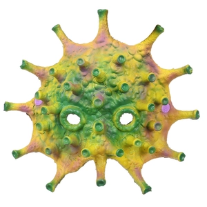 Spherical virus cosplay mask with colorful tentacles for Halloween costume parties