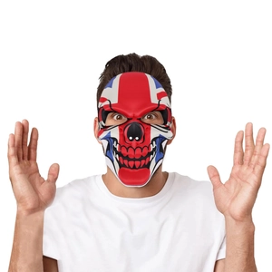 Halloween skull mask with Union Jack flag design for cosplay party and festive decoration