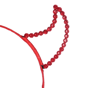 Serre-tête cornes de diable rouges avec strass brillants pour Halloween et soirées