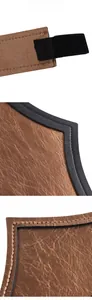 Détails des protège-bras de cosplay médiéval montrant la texture du cuir et coutures