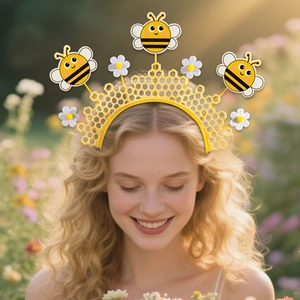 Serre-tête ruche de Pâques avec abeilles et fleurs pour cosplay et fêtes festives