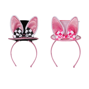 Easter bunny ear headbands with sequins and bows for party costume decorations