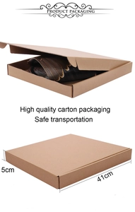 Corrugated cardboard packaging box with 41cm length and 5cm height for safe wing transport