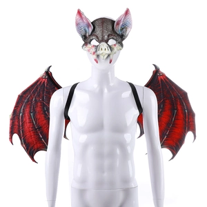 Halloween Bat Wing And Mask Accessory PU Foam Non Woven Fabric Cosplay Party Dress Up For Adults Kids