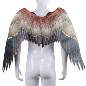 Realistic eagle feather wings with elastic straps for Mardi Gras Halloween party costume
