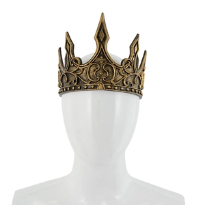 Vintage medieval crown for kings in bronze finish for cosplay and stage performances