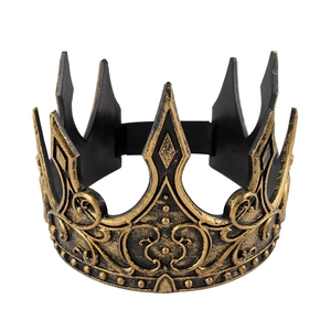 Medieval King Crown Headpiece Vintage Gothic Antique Gold Silver PU Foam Party Props For Halloween Cosplay Stage Performance