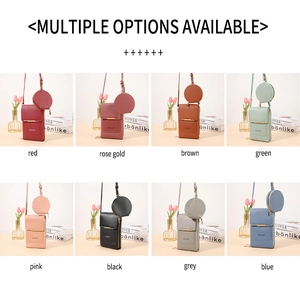 Vertical touch screen mobile phone bag set available in eight different vibrant colors