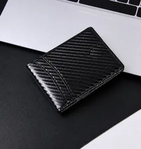 Λεπτό πορτοφόλι από ανθρακονήματα με RFID, πολυεπίπεδη άκρη και μινιμαλιστικό προφίλ