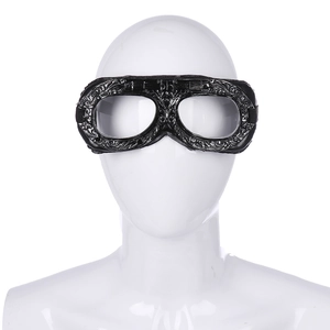 Steampunk Goggles Pilot Glasses Retro Embossed Gothic PU Leather Plastic Frame For Cosplay Carnival Costume Props