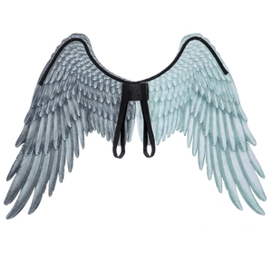 Ailes d'ange unisexes surdimensionnées en non-tissé avec imprimé plumes pour Mardi Gras