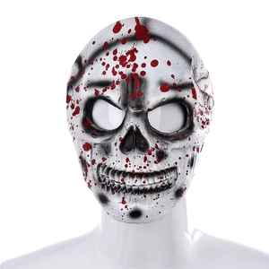 Masque De Crâne Réaliste 3D Mousse PU Sanglant Effrayant Halloween Cosplay Fête Jour Des Morts Accessoires Unisexe
