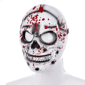 Masque de crâne 3D en mousse PU avec éclaboussures de sang pour costume d'Halloween