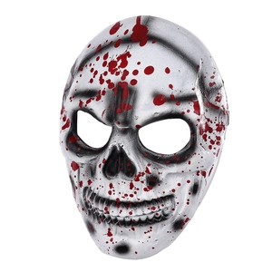Détail du masque de crâne en mousse PU 3D effrayant avec des éclaboussures de sang réalistes