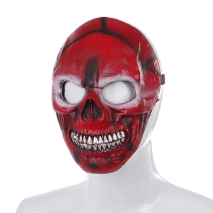 Masque de crâne effrayant en mousse PU 3D avec texture de sang rouge pour Halloween