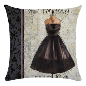 Detailed texture of ultra-soft square pillowcase featuring vintage oil painting dress pattern