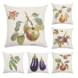 Watercolor Fruit Pattern Pillow Case Super Soft Cushion Cover Square Home Decor Living Room Bedroom Artistic