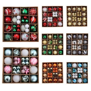 Bemalte Weihnachtskugel Ornamente Für Weihnachtsbaum Dekoration Kunststoff Glitzer Matt Hängende Kugeln Feiertag Party Home Decor