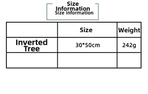 Size guide for Easter carrot wreath hanging tree decoration with 30x50cm dimensions