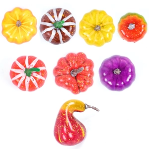 8pcs assorted artificial foam pumpkins and gourds set for Thanksgiving home decor