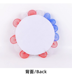 Detailed back view of the USA Independence Day wreath showing stable support structure