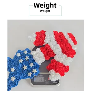 Weight measurement of red white blue rose patriotic wreath for Independence Day decoration