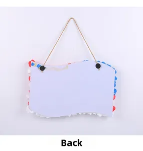 Rear view of US Independence Day door decor showing the hanging rope and backplate