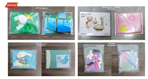 Detail view of party balloon set in OPP, header card, and vacuum packaging options