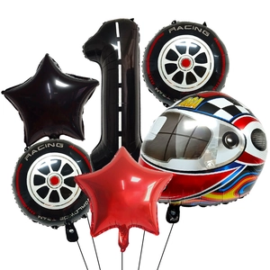 Kit de ballons de course avec numéro un de 40 pouces et ballons en aluminium de casque