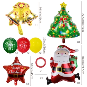 Detailed Christmas balloon set components with dimensions and quantities in flat layout