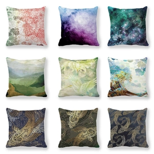Nordic minimalist thick peach skin pillowcase set featuring landscape and artistic prints