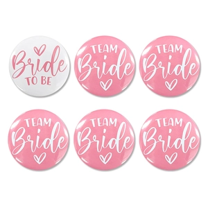 Set di 6 spille Team Bride e Bride to Be per matrimoni e feste di addio al nubilato eleganti