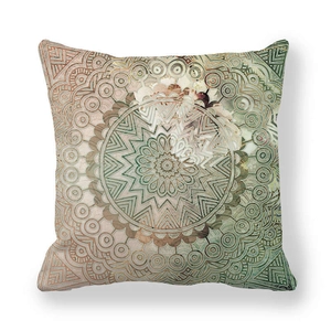 Nordic minimalist mandala pattern cushion cover made of thickened peach skin velvet fabric