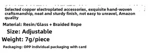 Detailed specifications for handmade evil eye bracelet with adjustable braided rope