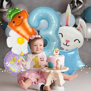 Kit de ballons de Pâques lapin et carotte pour décoration de fête festive