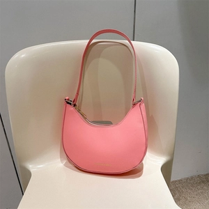 Women's Minimalist PU Leather Crescent Hobo Bag Fashion Bags Print Underarm Shoulder Bag For Daily Commuting Party