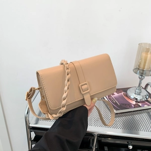 Borsa Quadrata Piccola da Donna in Pelle PU Con Manico Intrecciato Tracolla Regolabile Vintage Retro Borsa a Tracolla